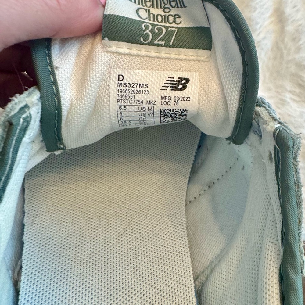 New Balance - 327 Juniper / Dark Juniper Low Top Sneakers - Picture 8 of 13